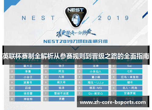 英联杯赛制全解析从参赛规则到晋级之路的全面指南