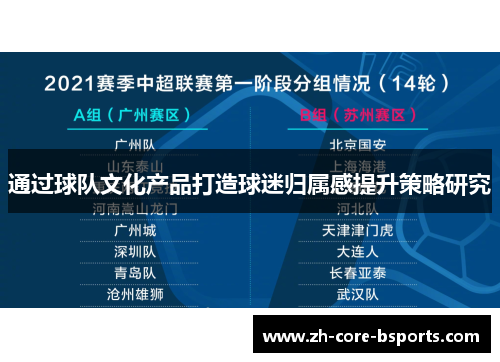 通过球队文化产品打造球迷归属感提升策略研究